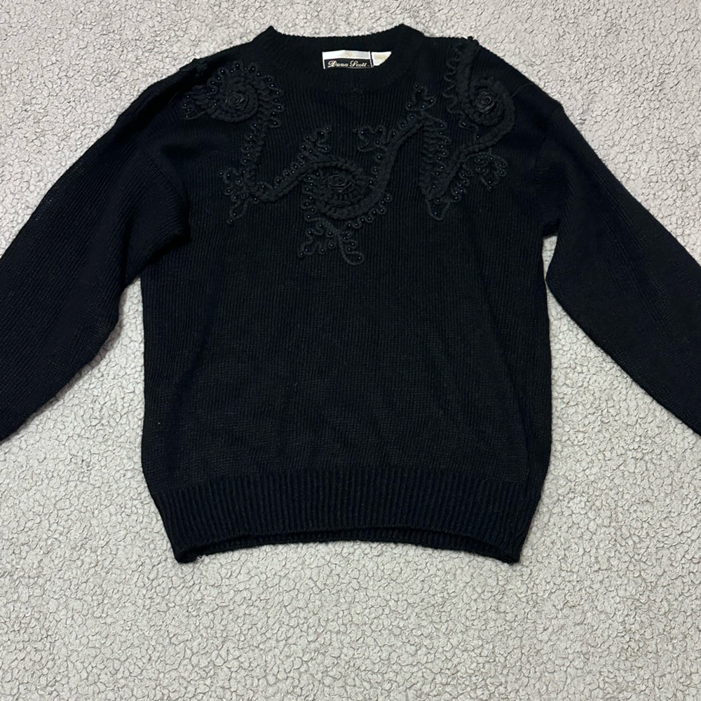 Elegant Black Off-the-Shoulder Sweater